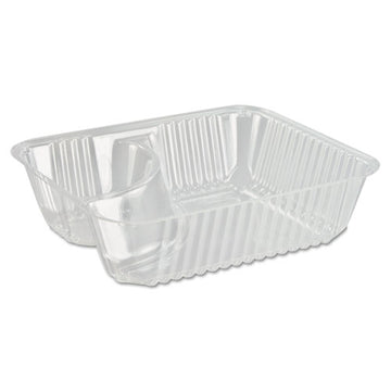Dart® Clearpac Large Nacho Tray, 2-compartments, 3.3 Oz, 6.2 X 6.2 X 1.6, Clear, 500-carton freeshipping - TVN Wholesale